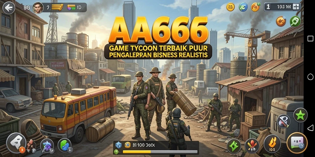 Gameplay seru dalam mengelola bisnis Tycoon.