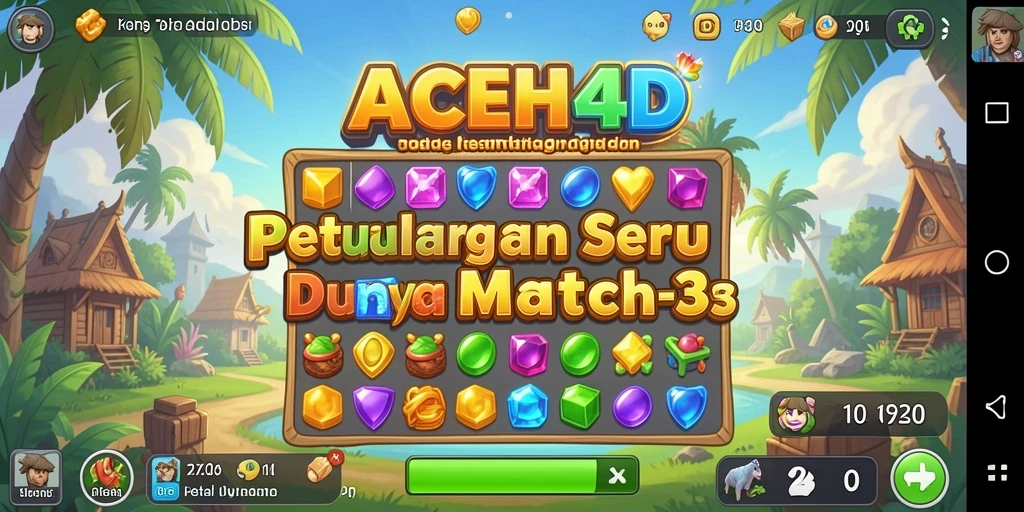 Screenshot utama ACEH4D menampilkan gameplay seru dalam mencocokkan elemen.