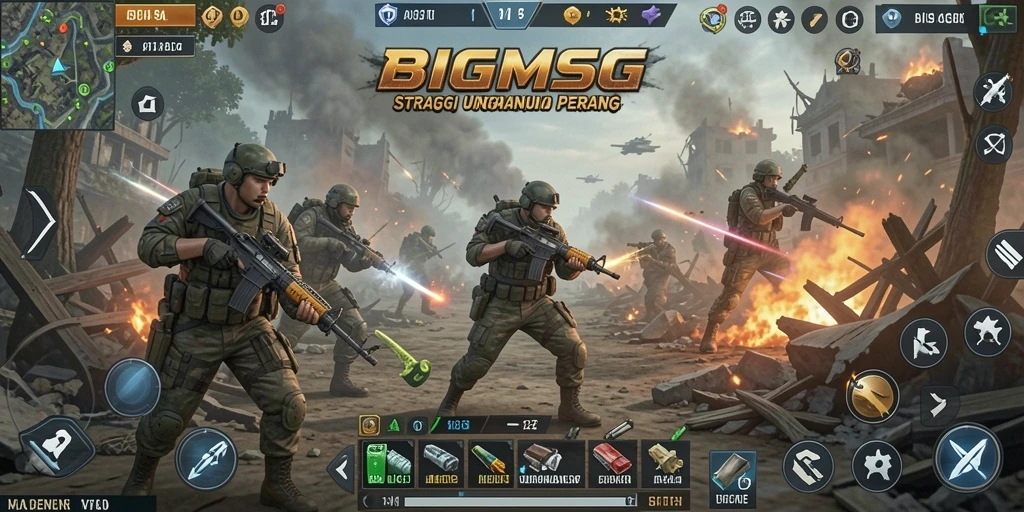 Tampilan gameplay mendebarkan dalam <strong>BIGMSG</strong> yang penuh dengan strategi.