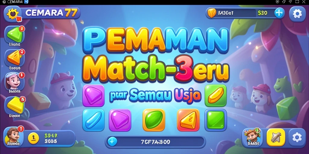 Tangkapan layar gameplay CEMARA77 yang penuh warna dan seru.