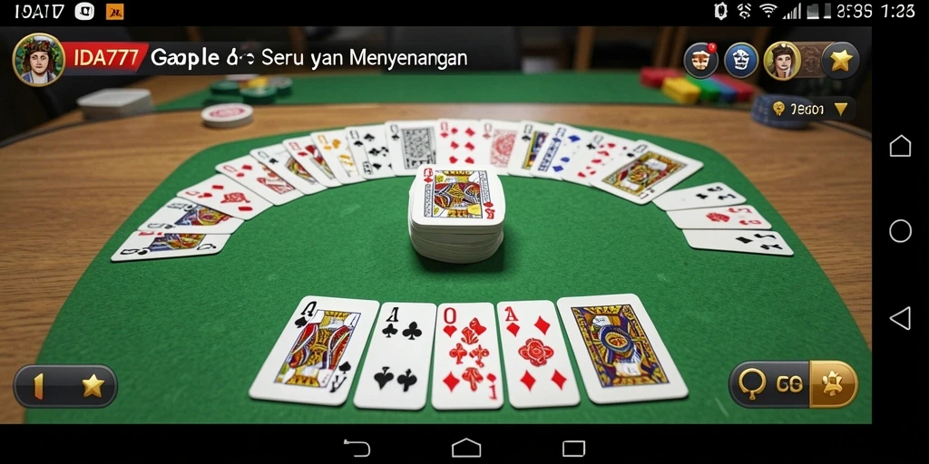 Tampilan gameplay seru dari permainan Gaple IDA777.