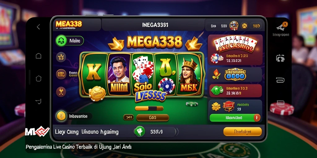 Screenshot gameplay Live Casino MEGA338 yang mendebarkan dan interaktif.