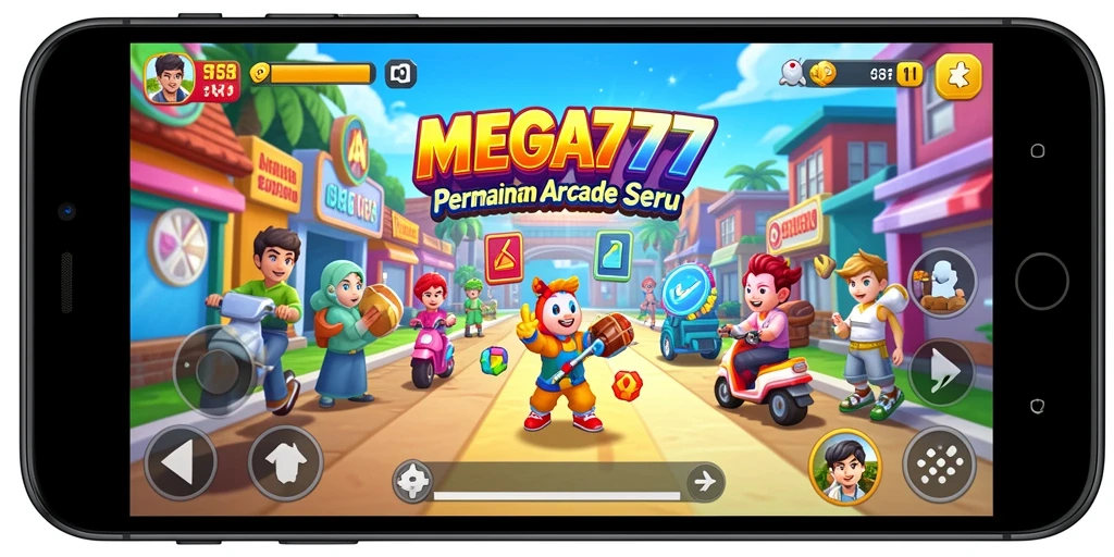 Tangkapan layar utama MEGA777 menampilkan aksi permainan Arcade yang mendebarkan.