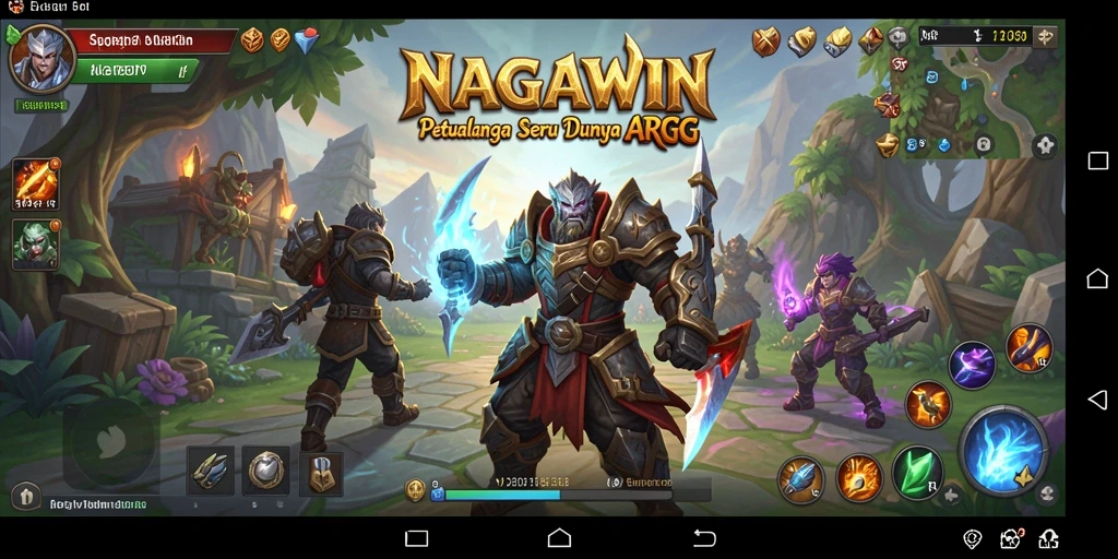 Tampilan gameplay seru dan aksi mendebarkan di NAGAWIN.