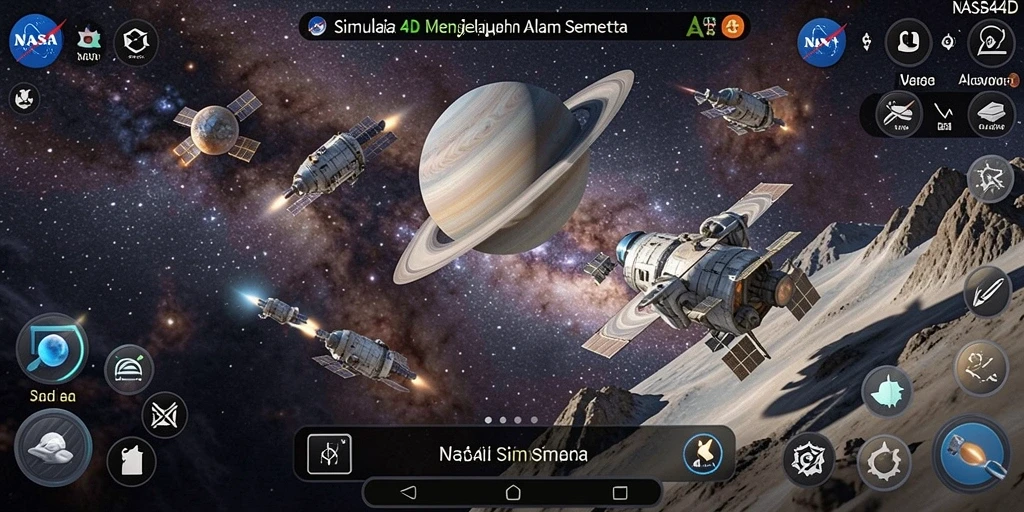 Screenshot dari gameplay NASA4D menampilkan eksplorasi luar angkasa yang menarik.