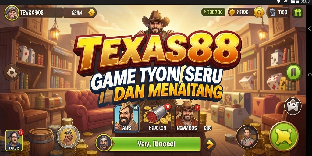 Tampilan gameplay menantang dan seru dalam TEXAS88.